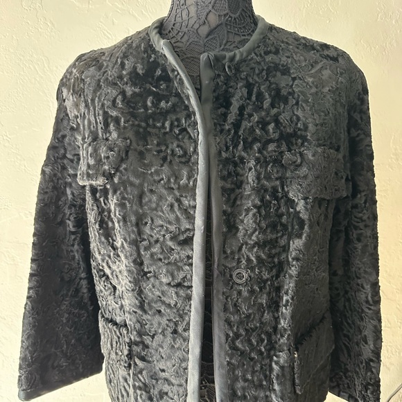 Jackets & Blazers - Vintage Persian lamb fur jacket. Size M-L